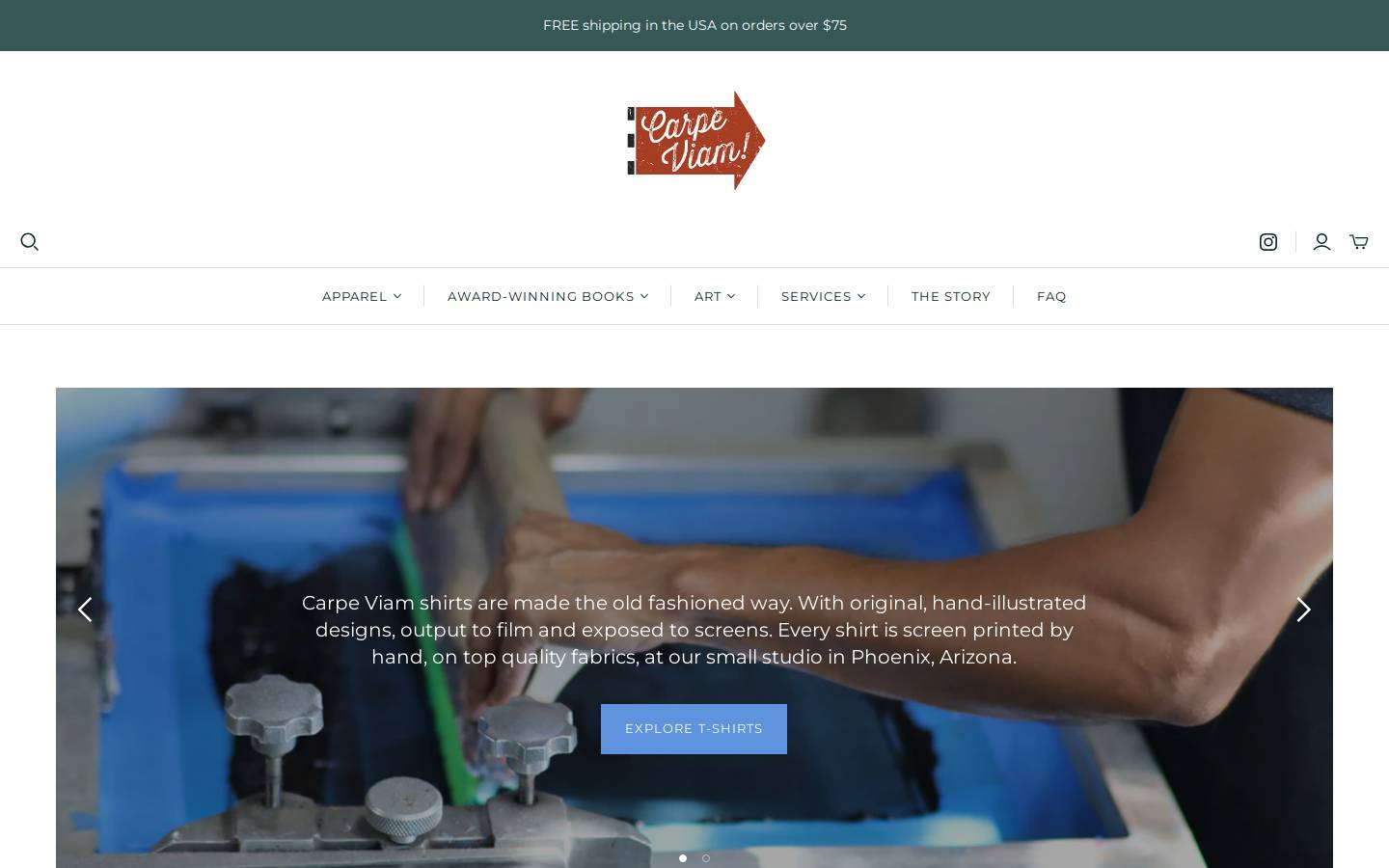 carpegear.com homepage screenshot