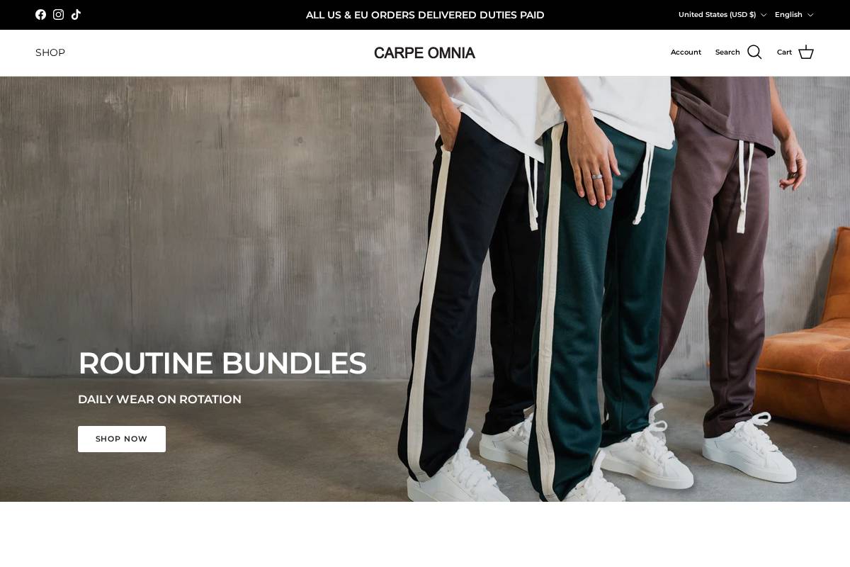 Carpeomnialifestyle homepage screenshot