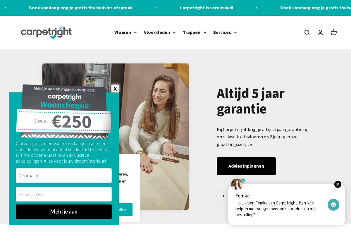Carpetright Nederland homepage screenshot