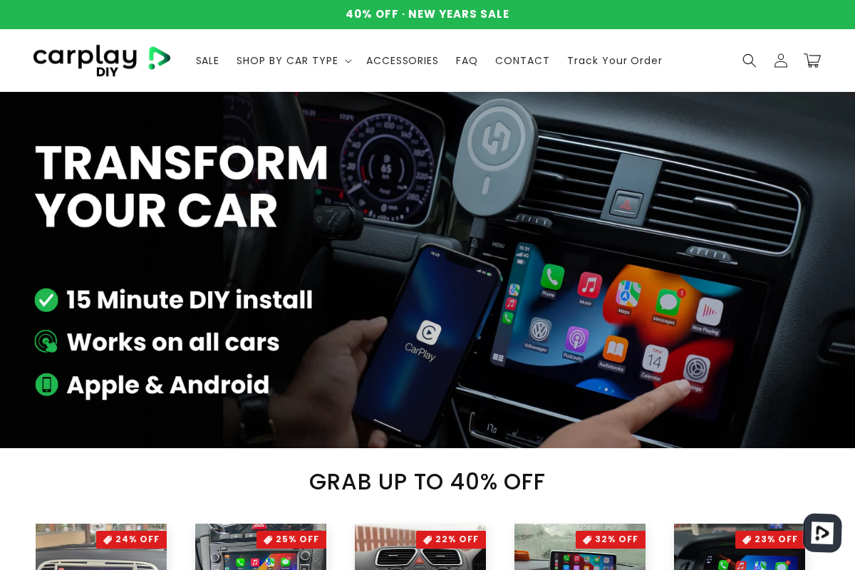 Carplay DIY homepage screenshot