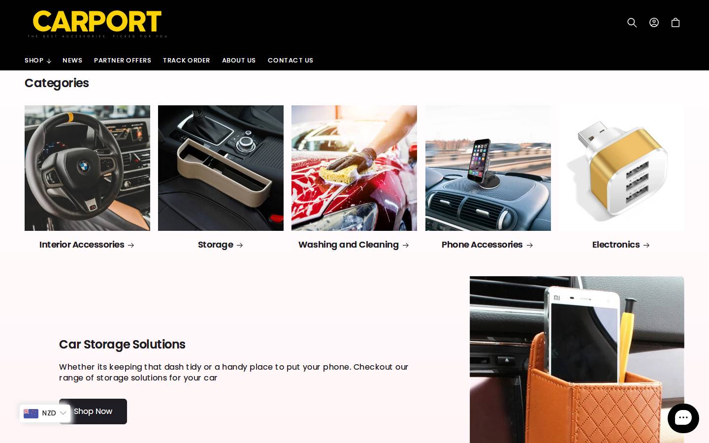 Carport.com homepage screenshot