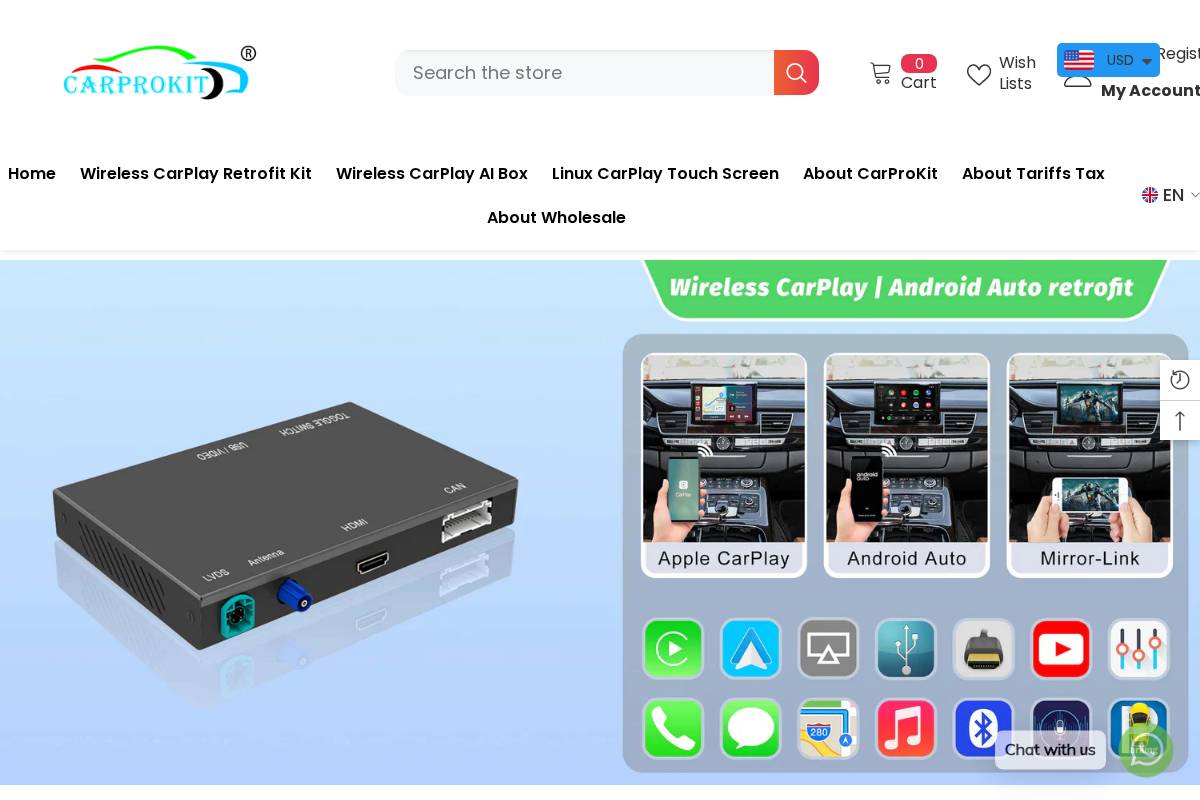 Carprokit homepage screenshot