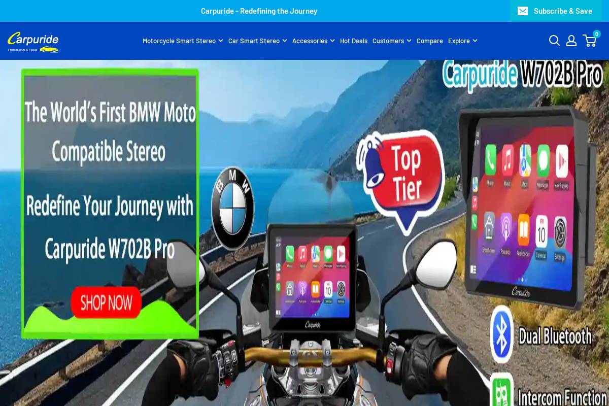 Carpuride homepage screenshot