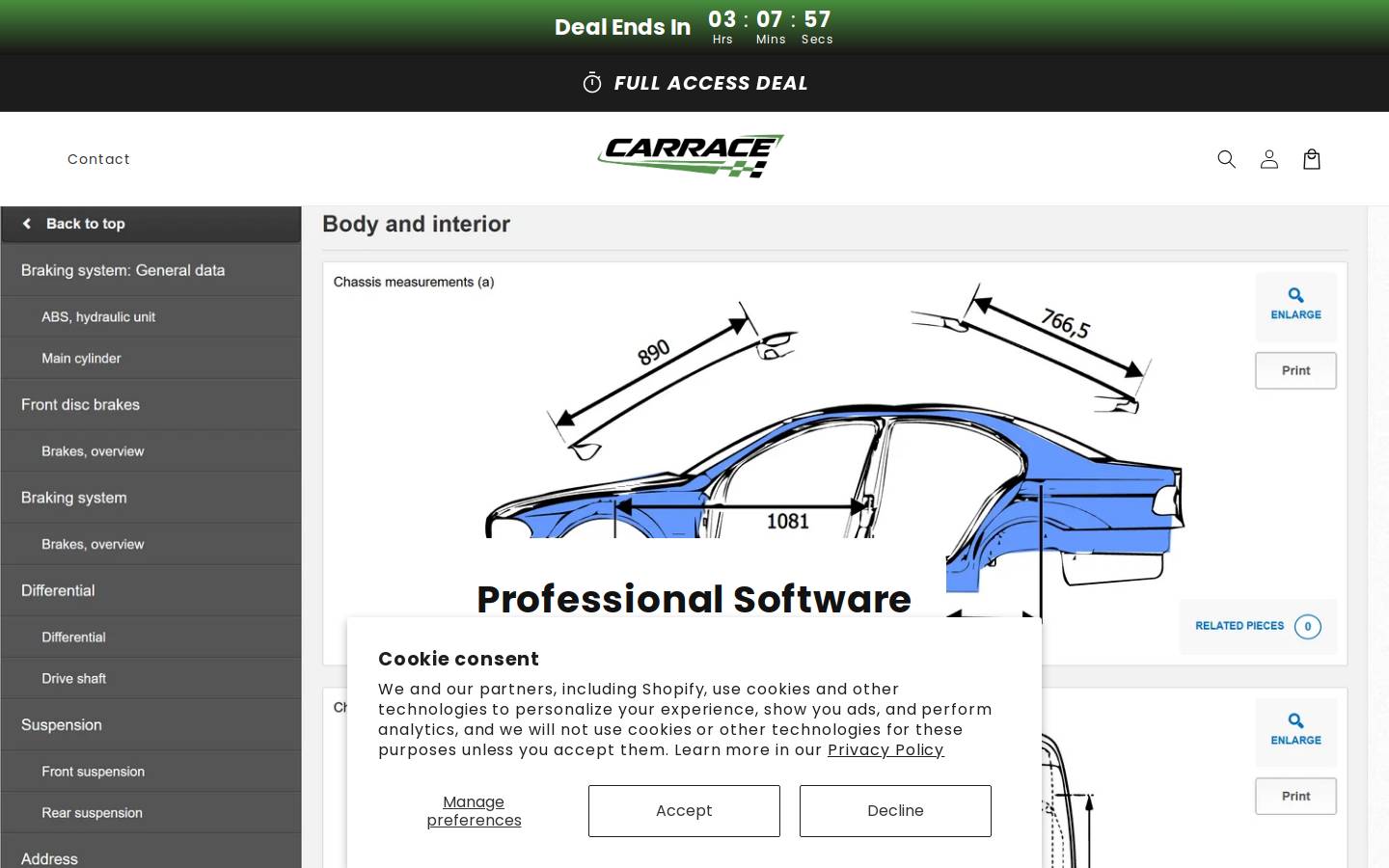 carrace.store homepage screenshot