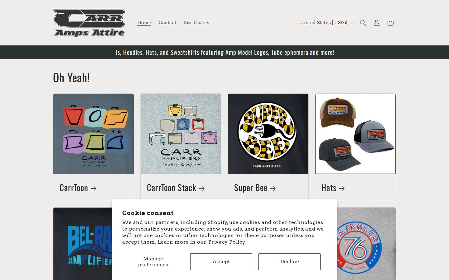 carrampattire.com homepage screenshot