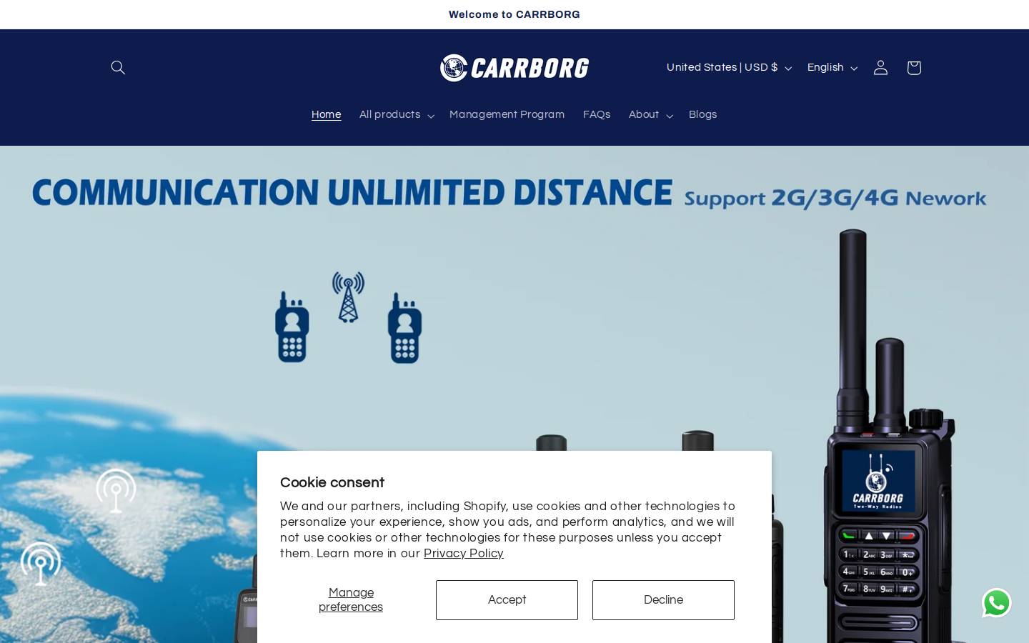 carrborg-ptt.com homepage screenshot