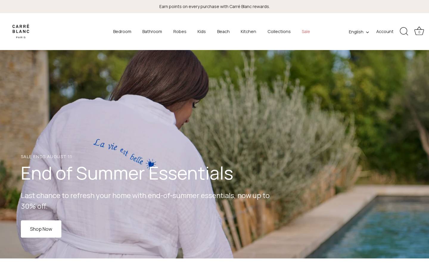 Carré Blanc Canada homepage screenshot