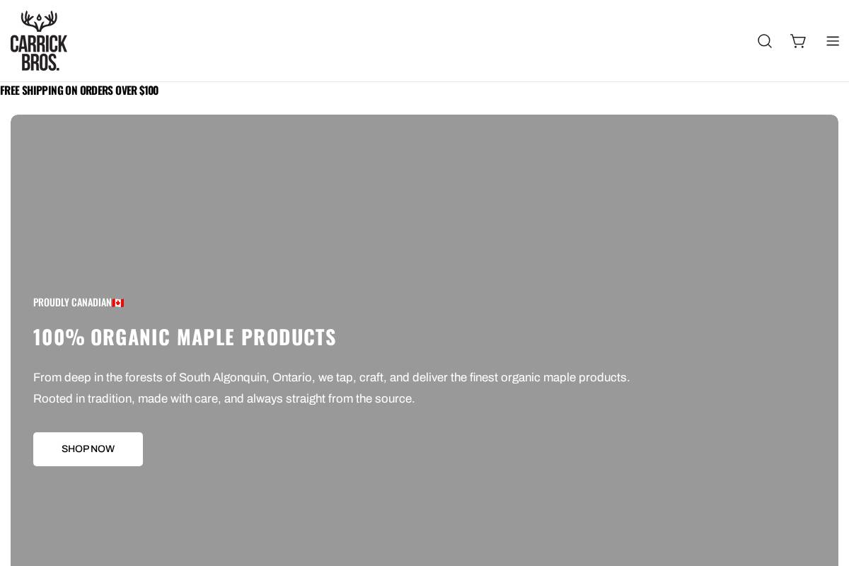 carrickbros.com homepage screenshot