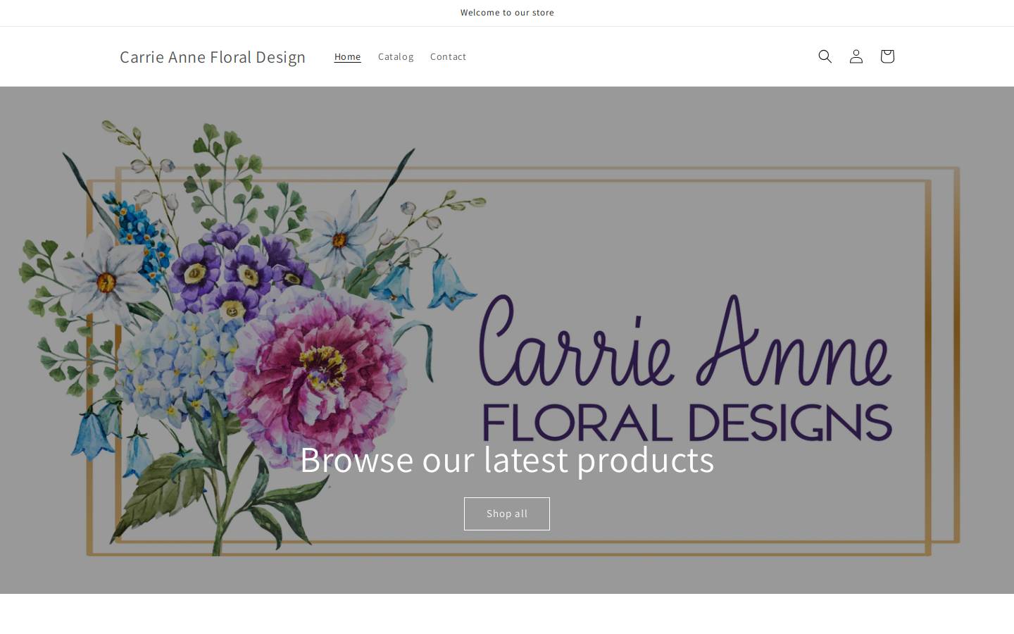 carrieannefloraldesign.com homepage screenshot