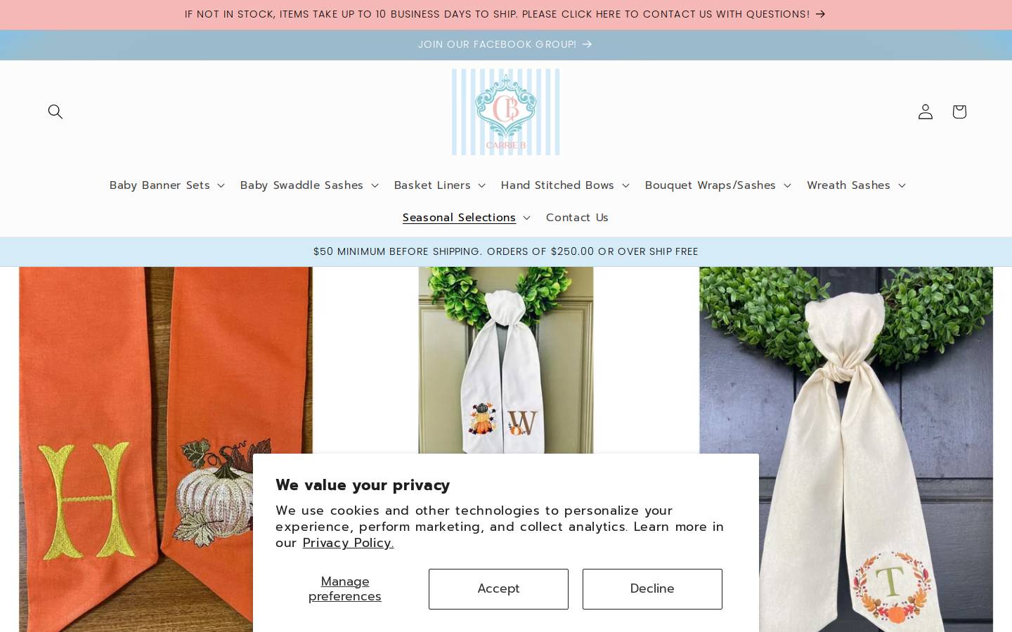 carriebclassics.com homepage screenshot