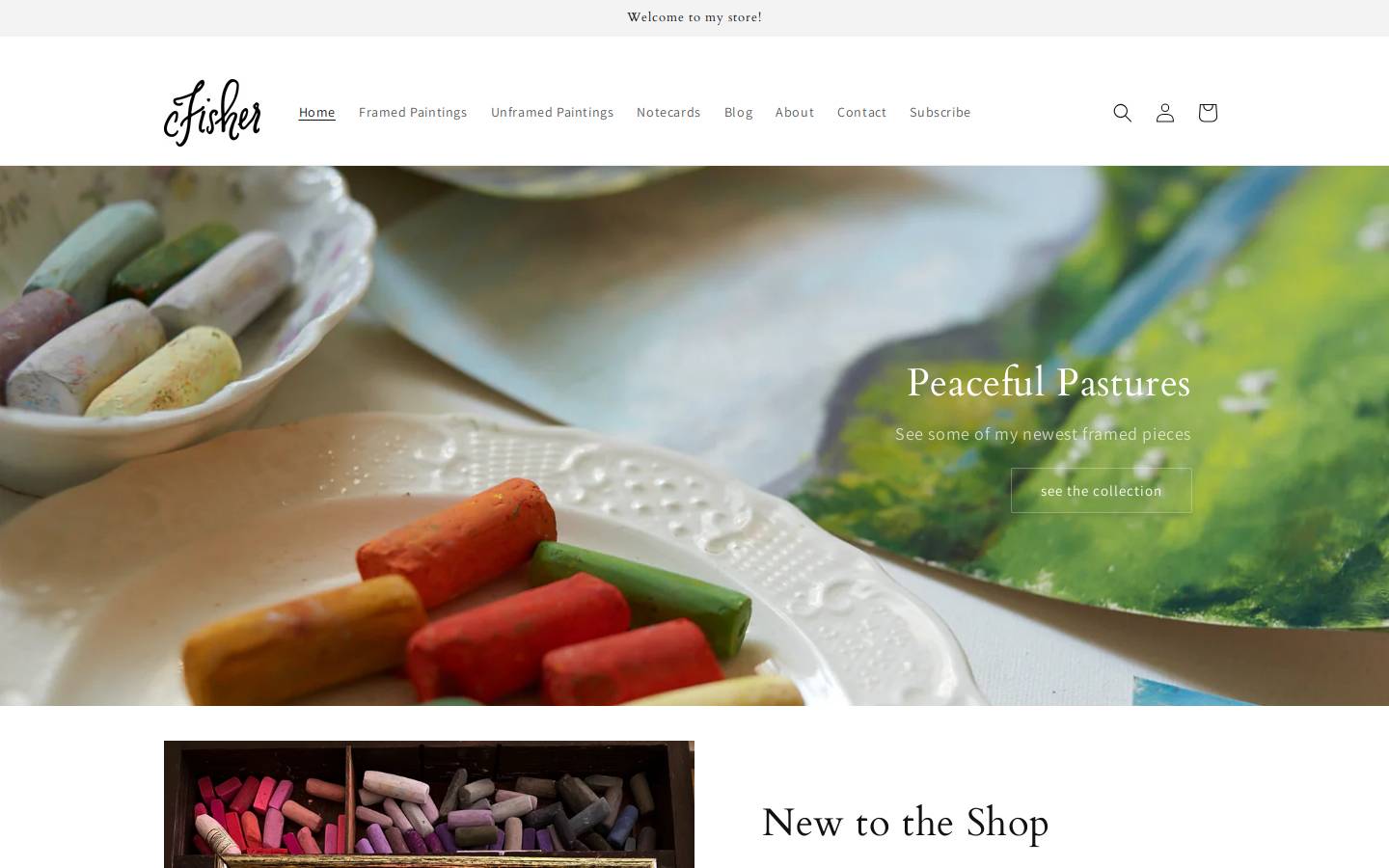 carriefisherart.com homepage screenshot