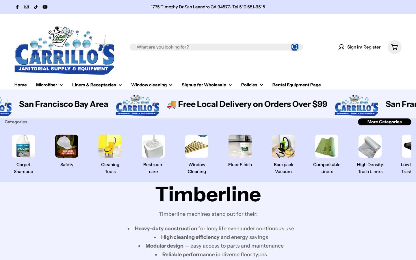 carrillosstore.com homepage screenshot