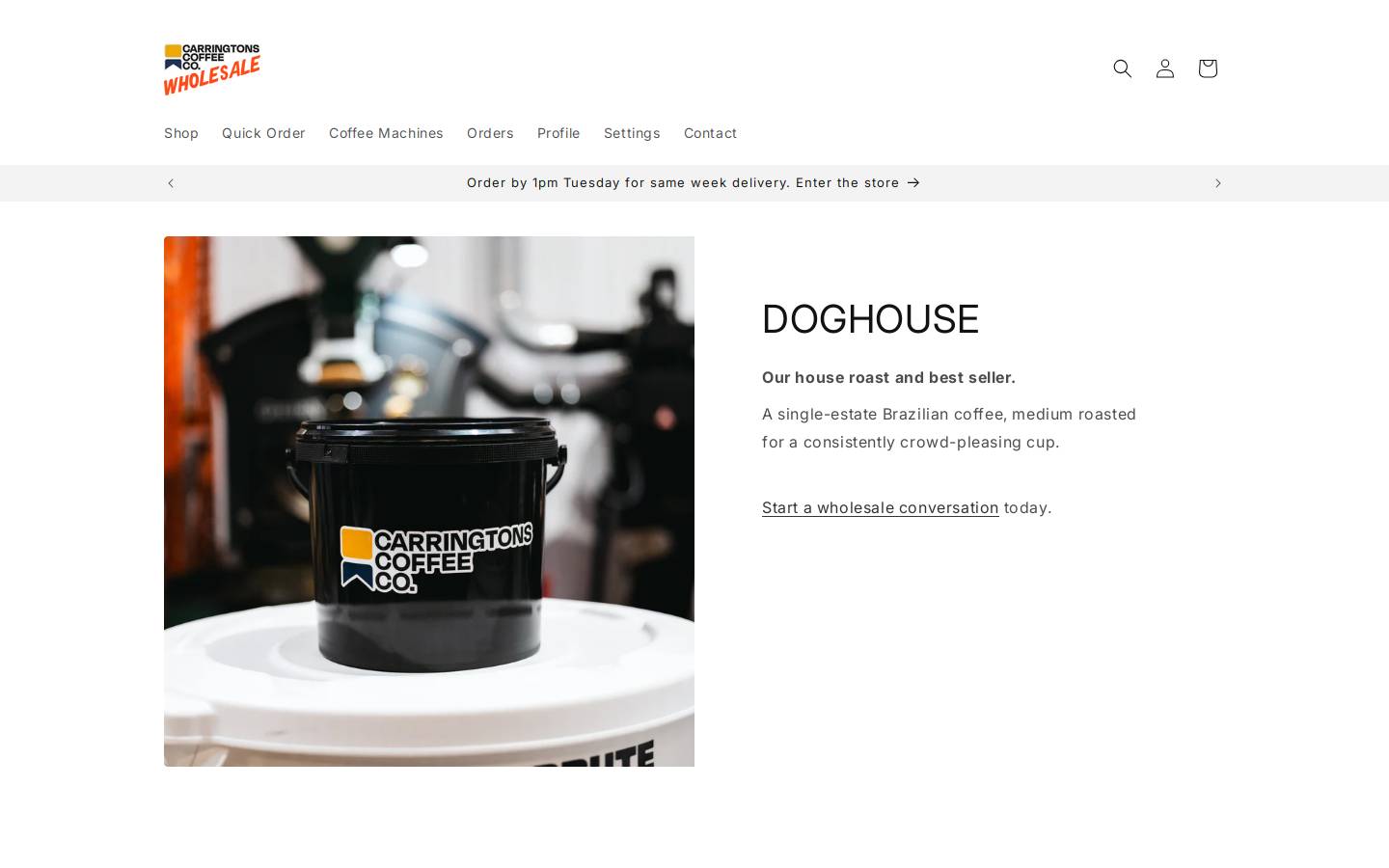 carringtonswholesale.com homepage screenshot