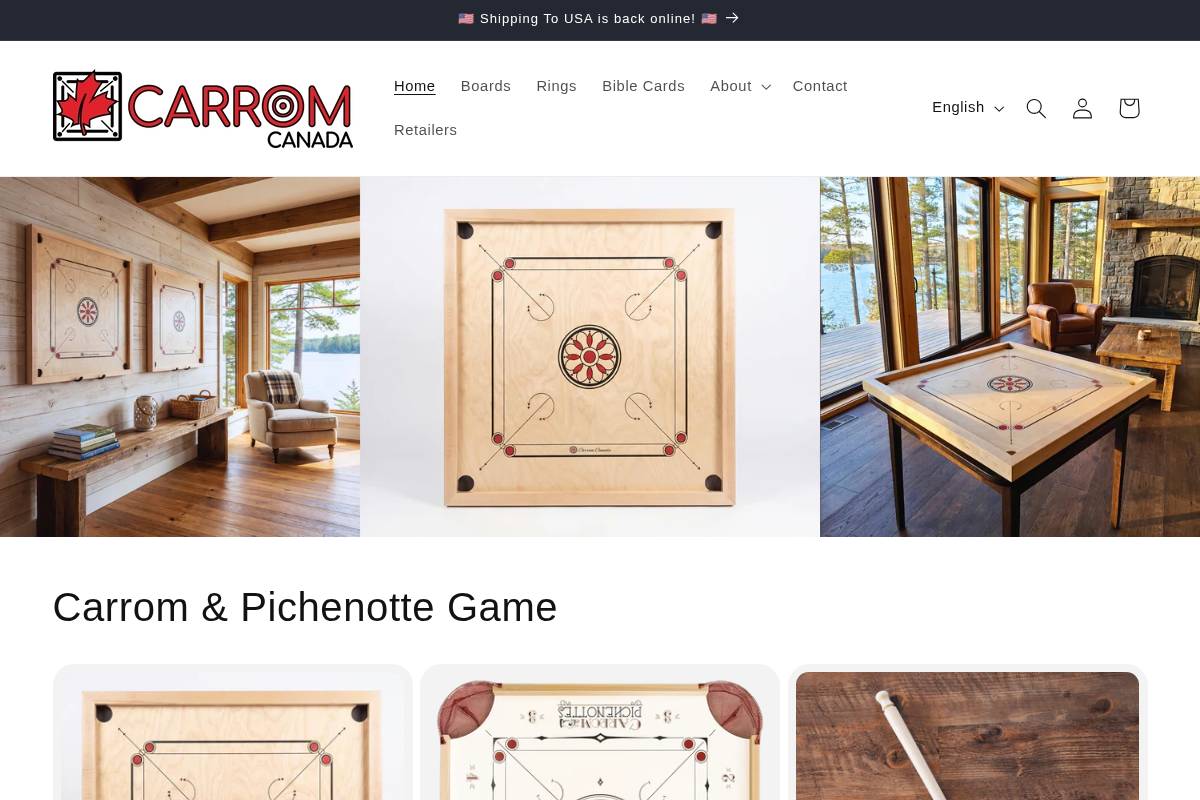 carrom.ca homepage screenshot