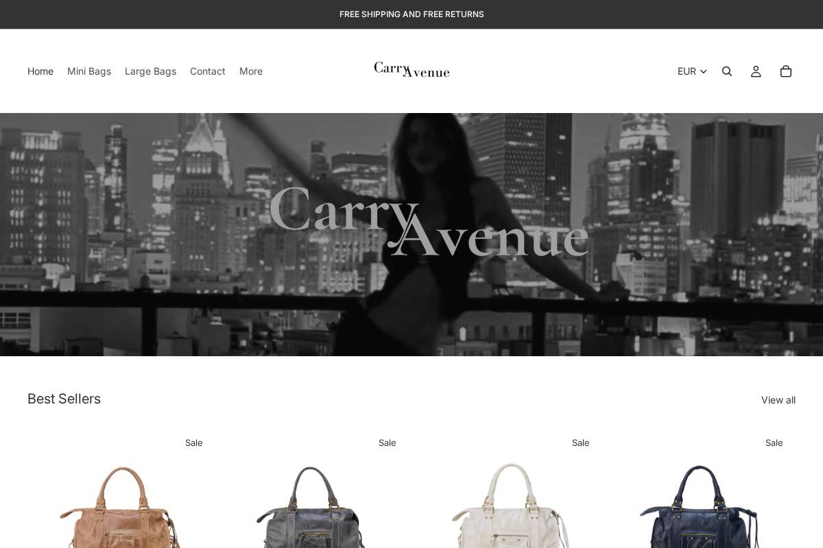carryavenue.com homepage screenshot