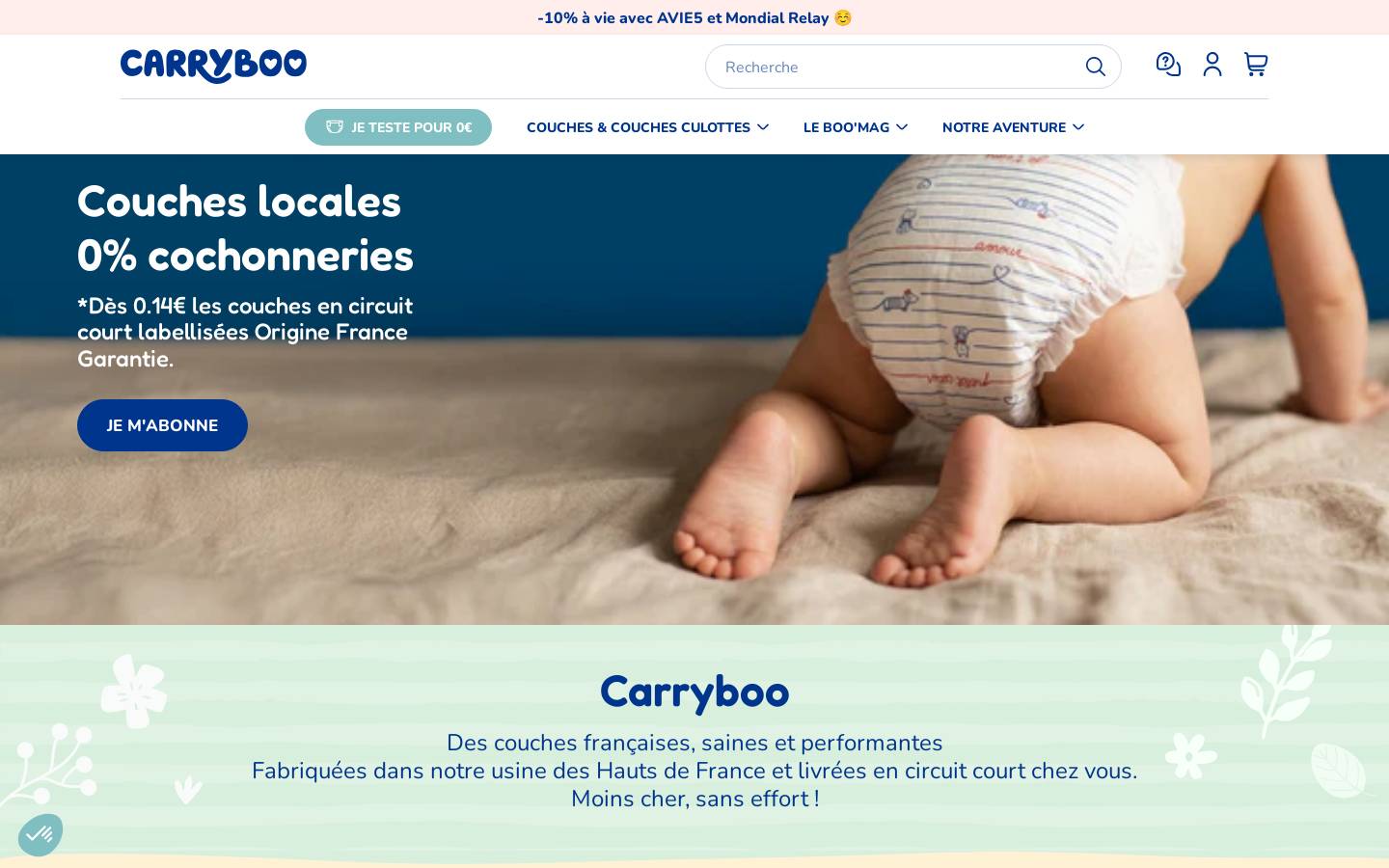 Carryboo homepage screenshot