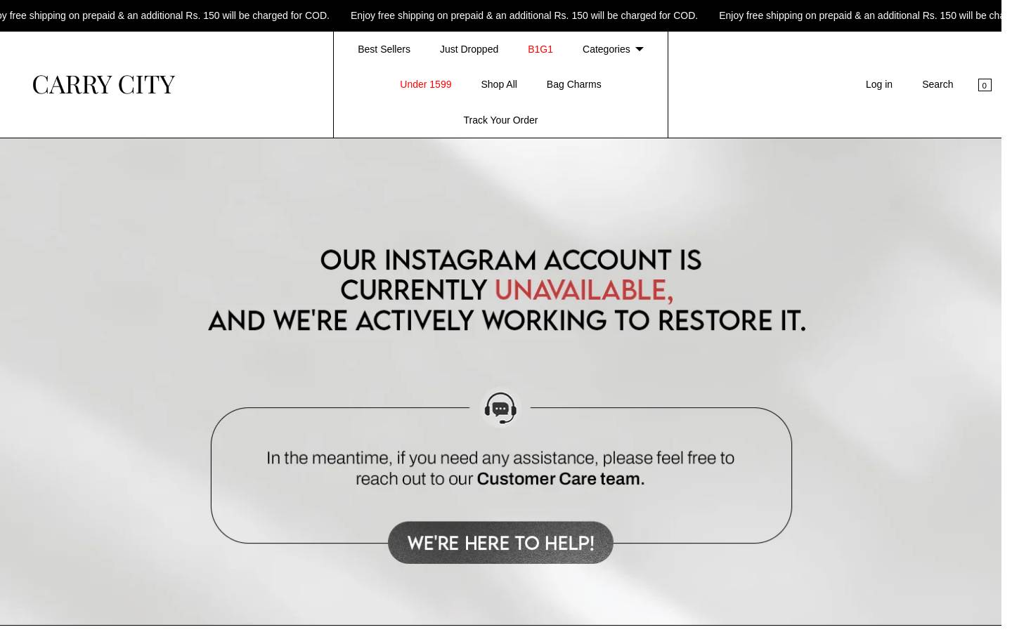 carrycity.in homepage screenshot