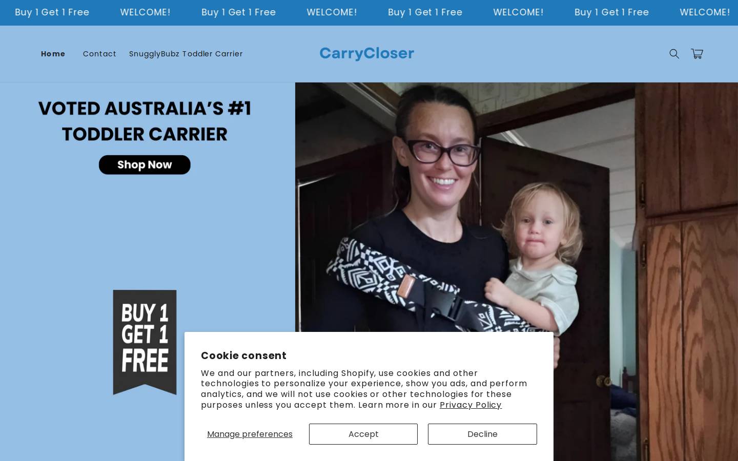carrycloser.com homepage screenshot