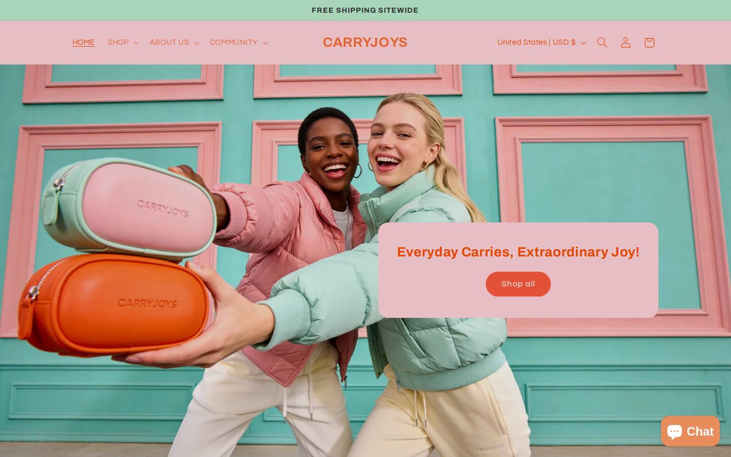 carryjoys.com homepage screenshot