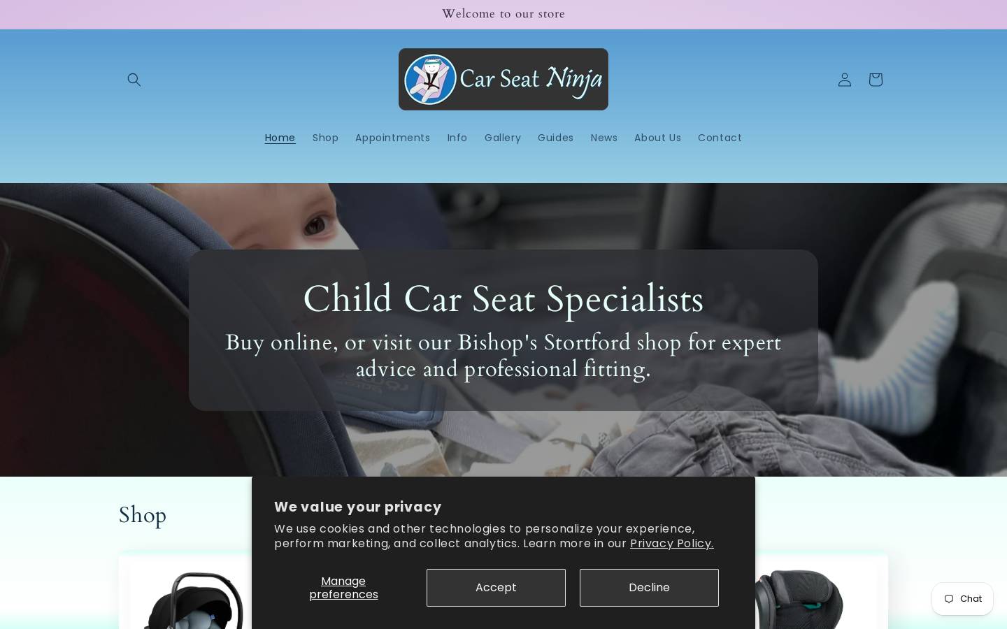 Car Seat Ninja homepage screenshot