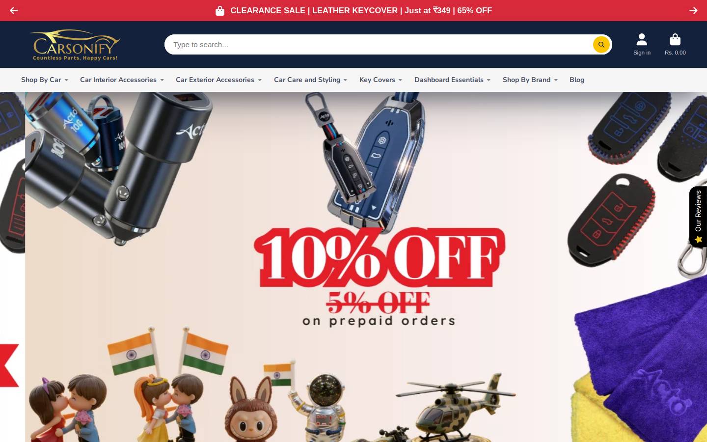 Carsonify homepage screenshot