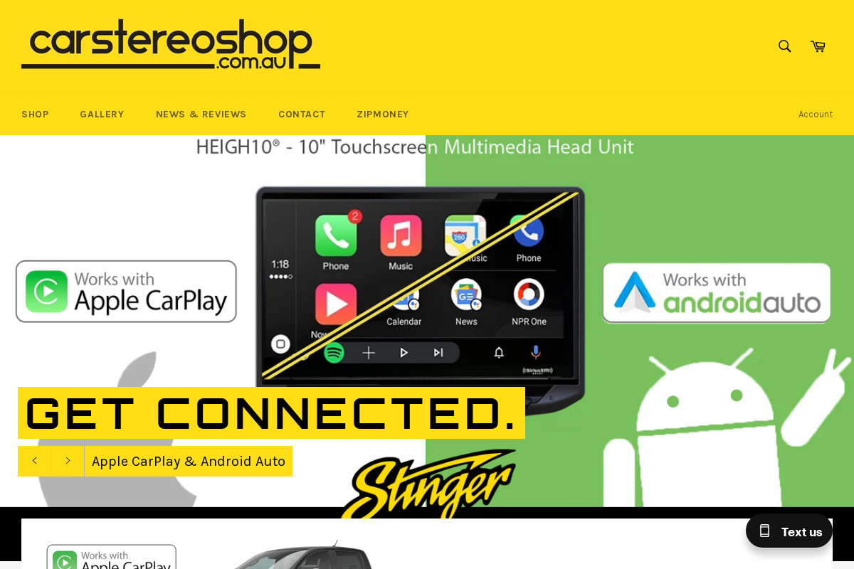 carstereoshop.com.au homepage screenshot