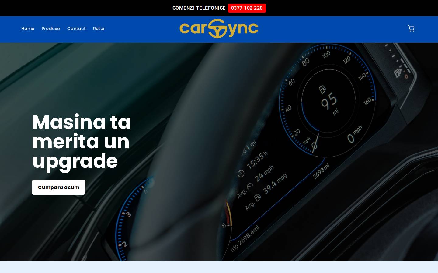 Carsync homepage screenshot