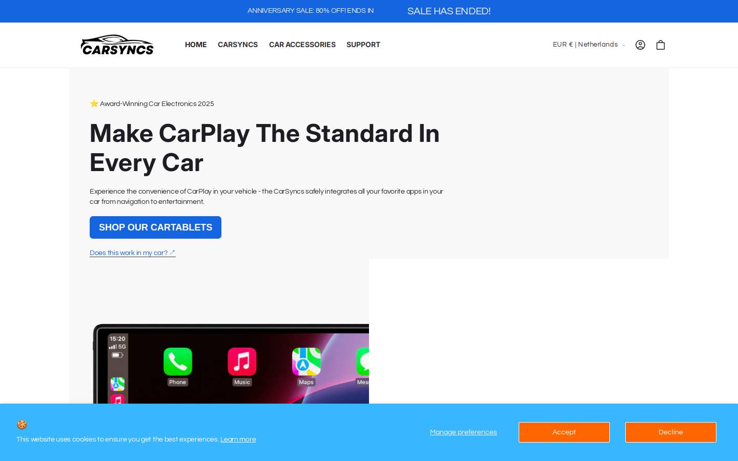 carsyncs.eu homepage screenshot