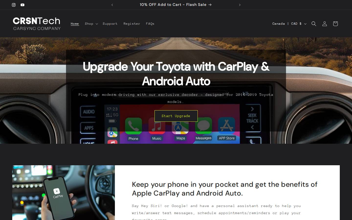 carsynctech.com homepage screenshot