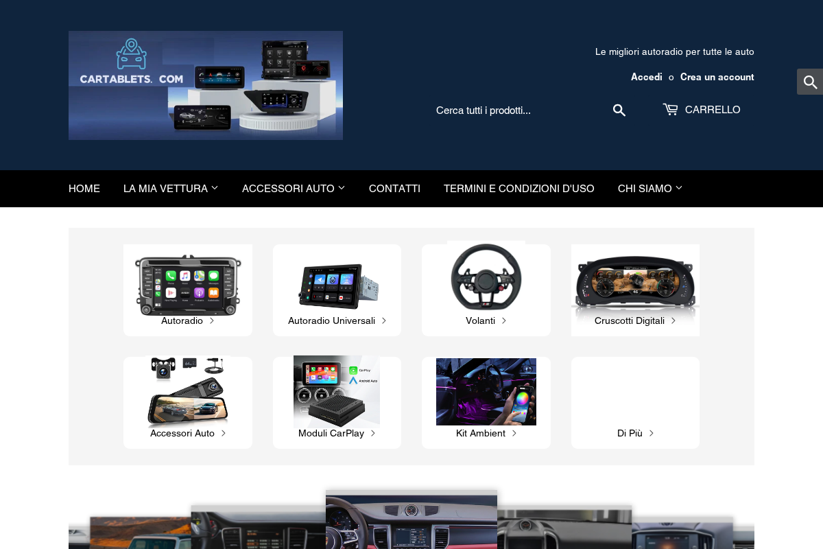 Cartablets homepage screenshot