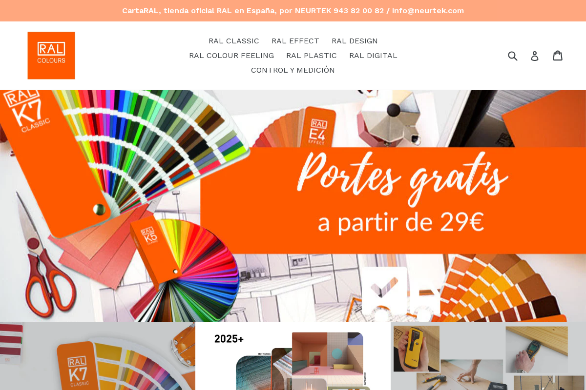 Carta RAL homepage screenshot