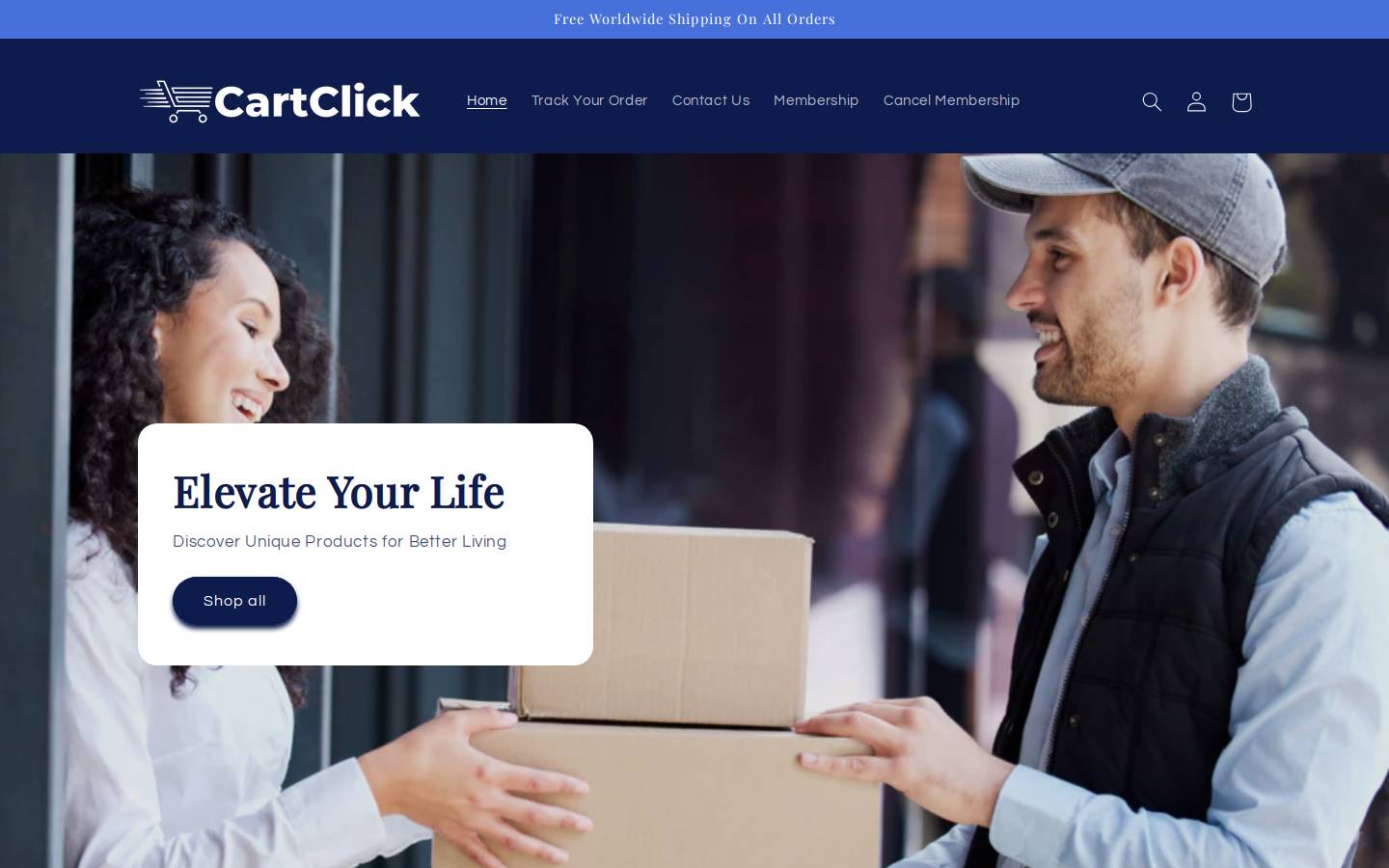 cartclick.co homepage screenshot