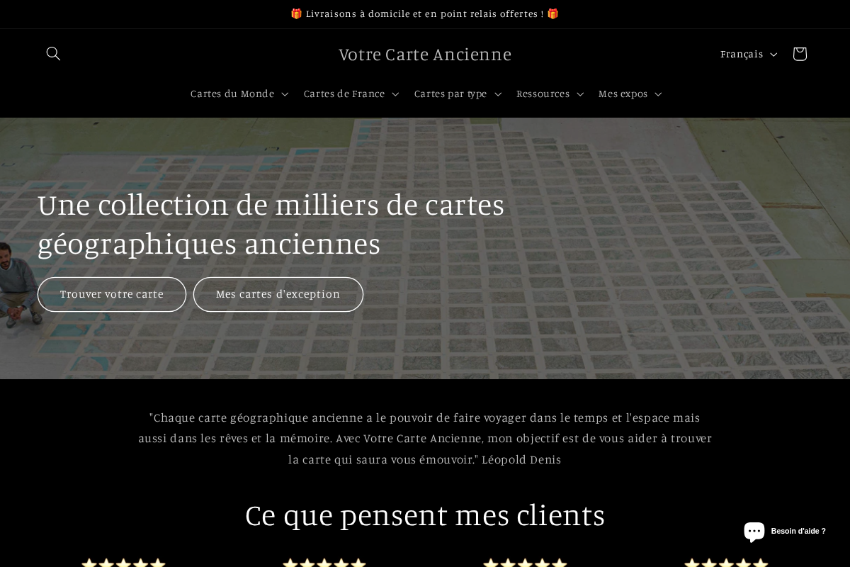 Votre Carte Ancienne homepage screenshot