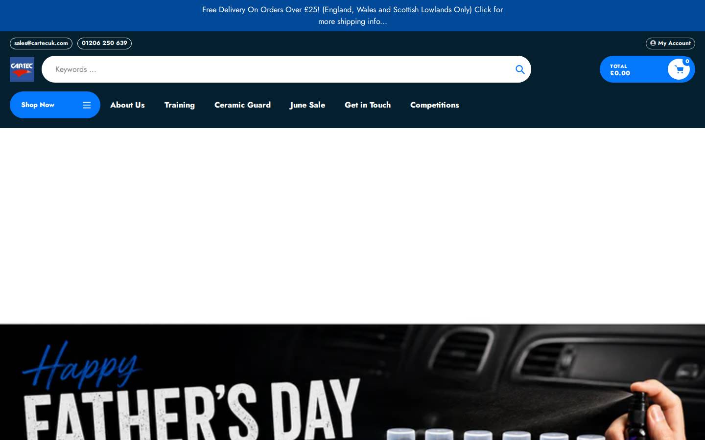 Cartec UK homepage screenshot