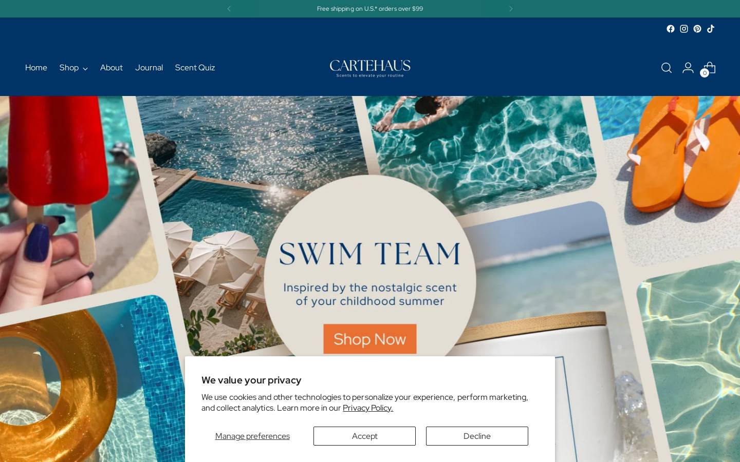 cartehaus.com homepage screenshot