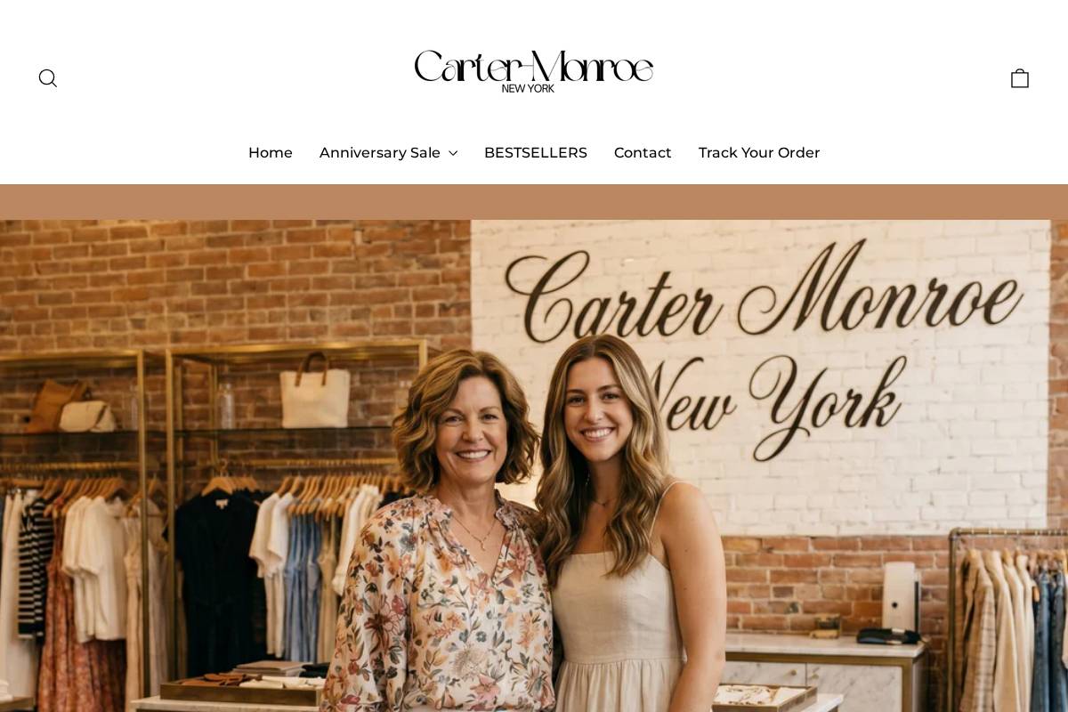 Carter Monroe homepage screenshot