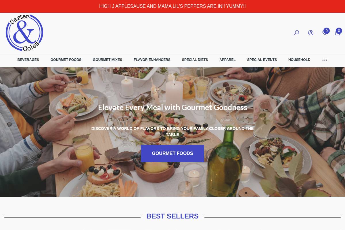 carterandcoles.com homepage screenshot