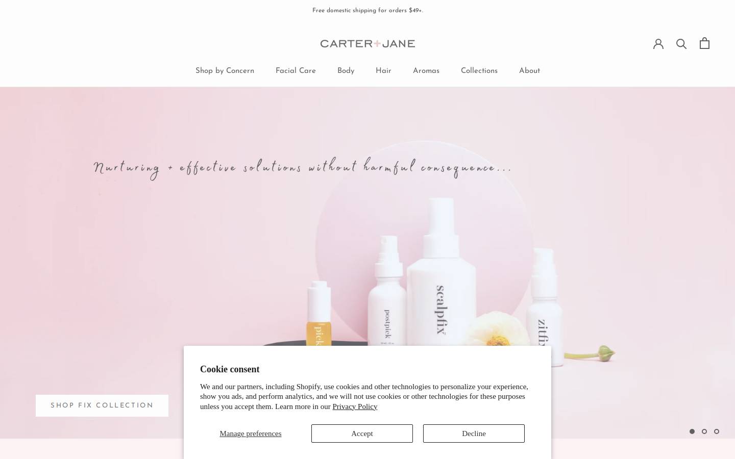 carterandjane.com homepage screenshot