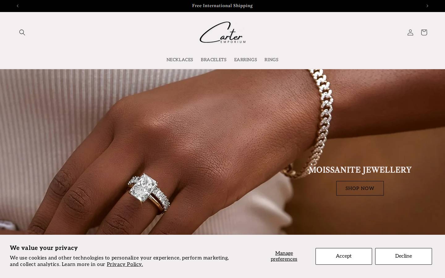 carteremporium.com homepage screenshot