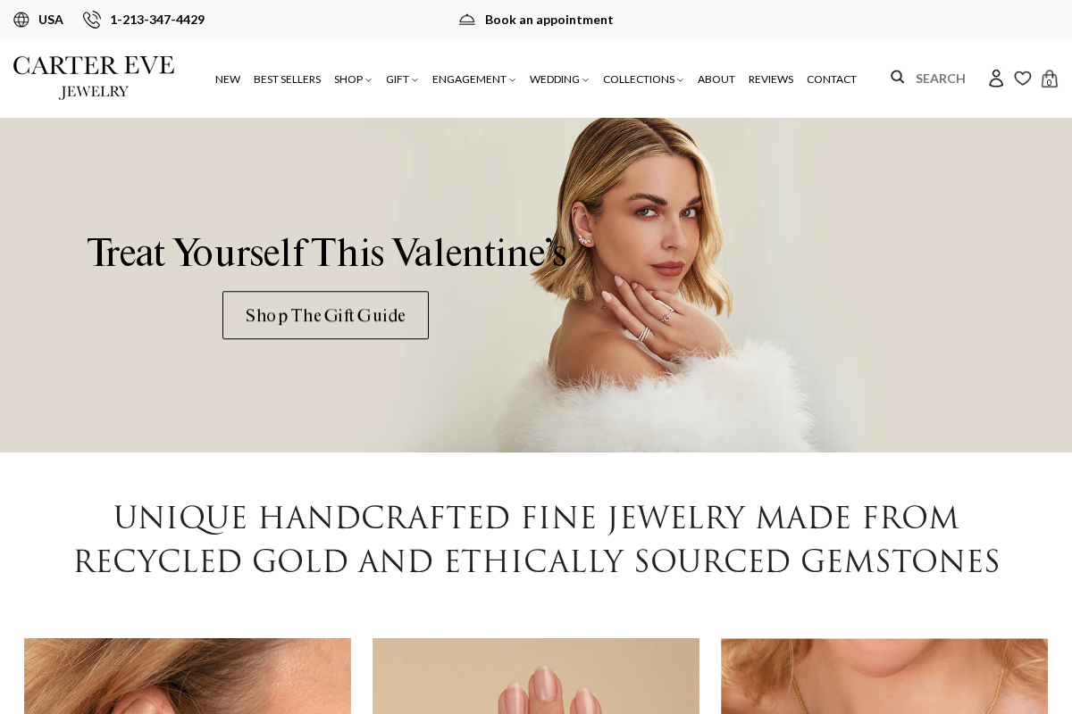 Carterevejewelry homepage screenshot