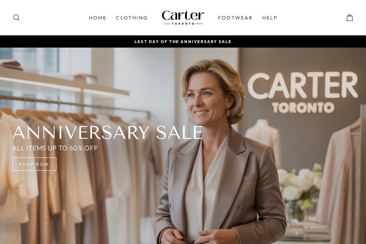 Cartertoronto homepage screenshot