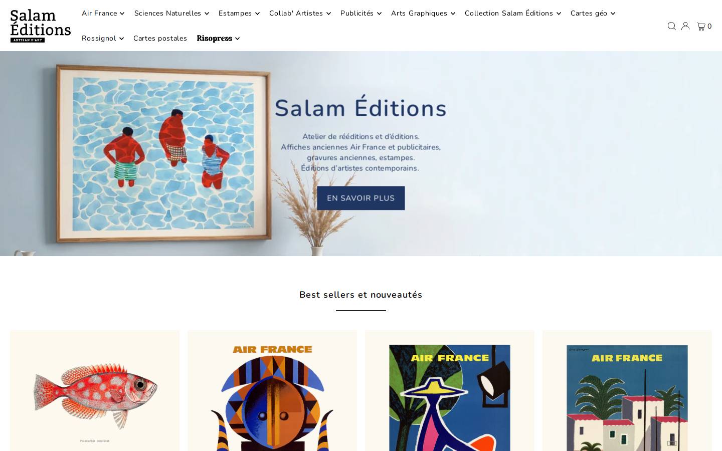 Cartes Gravures homepage screenshot