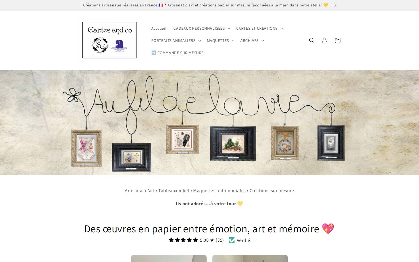 cartesandco.com homepage screenshot