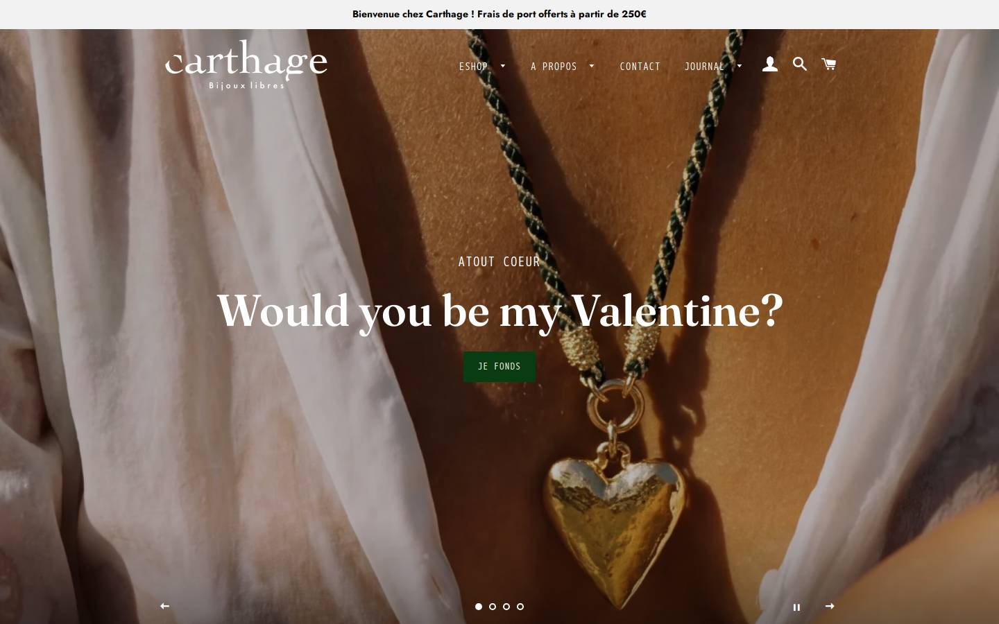 carthage-creation.com homepage screenshot