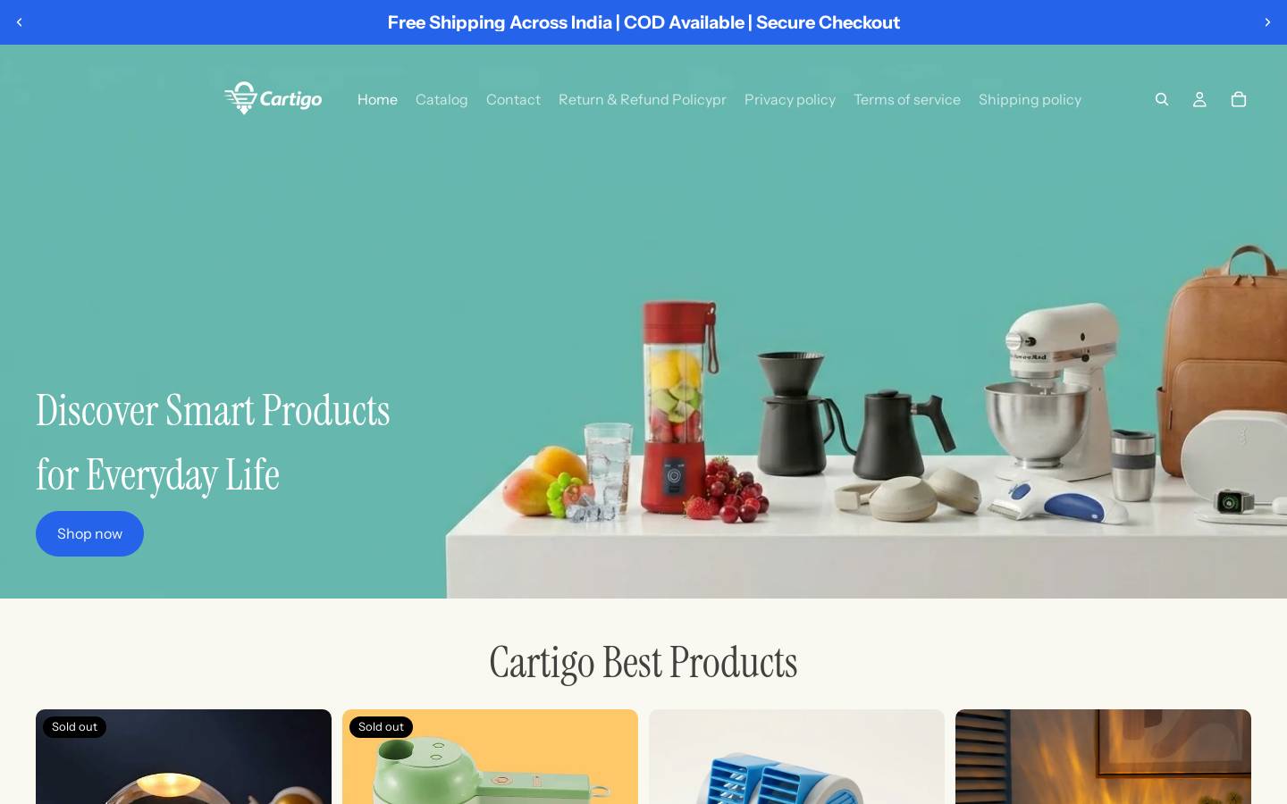 cartigo.net homepage screenshot