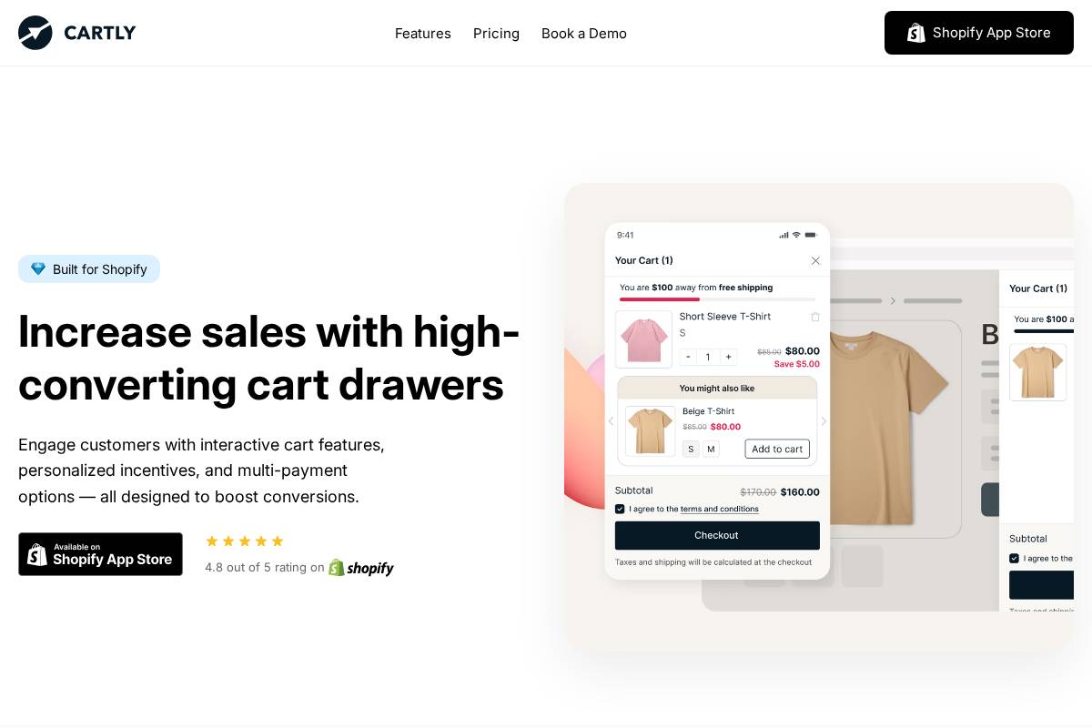 cartly-pro.com homepage screenshot