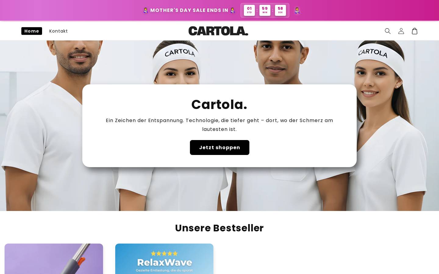cartola.de homepage screenshot
