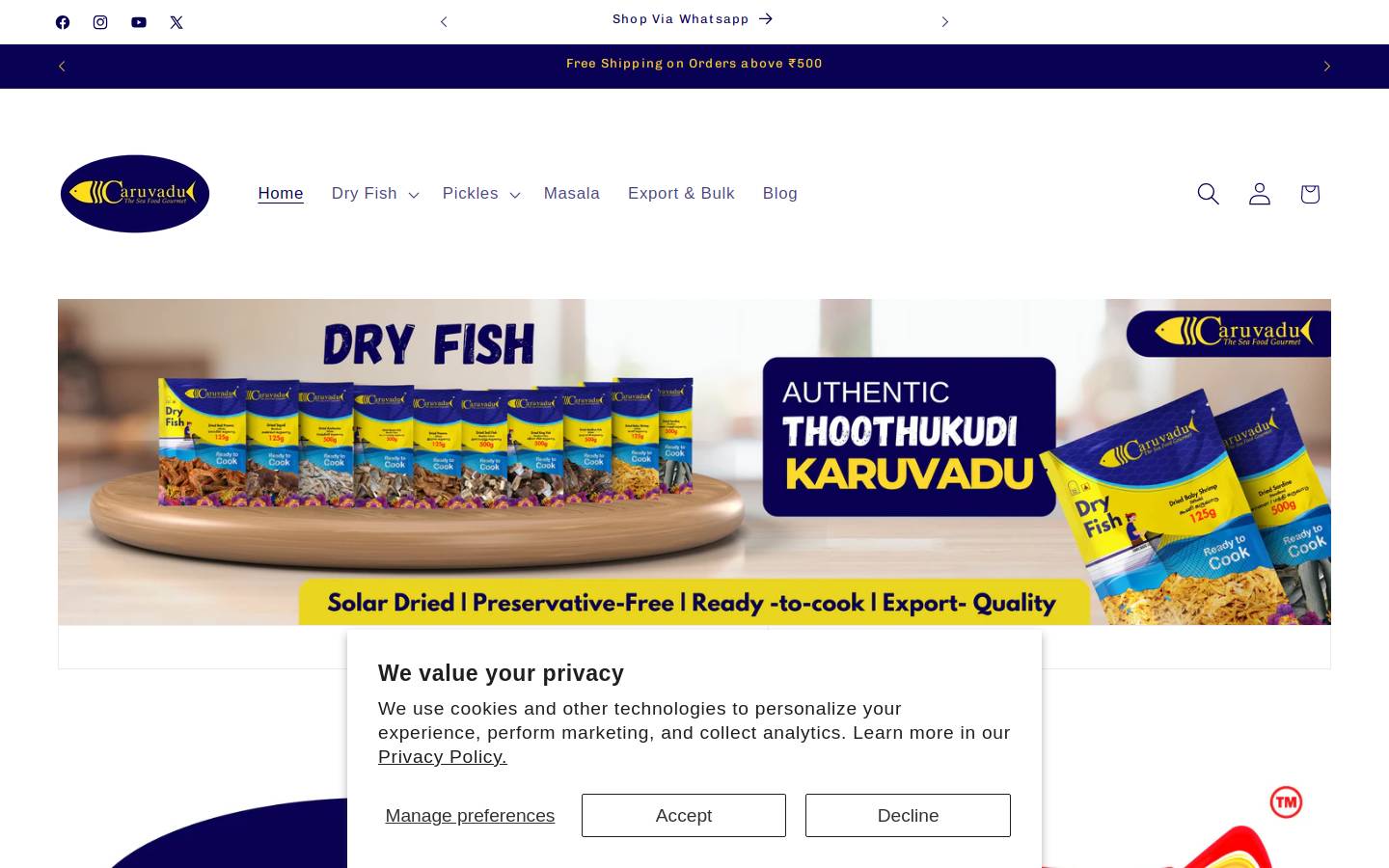 caruvadu.com homepage screenshot