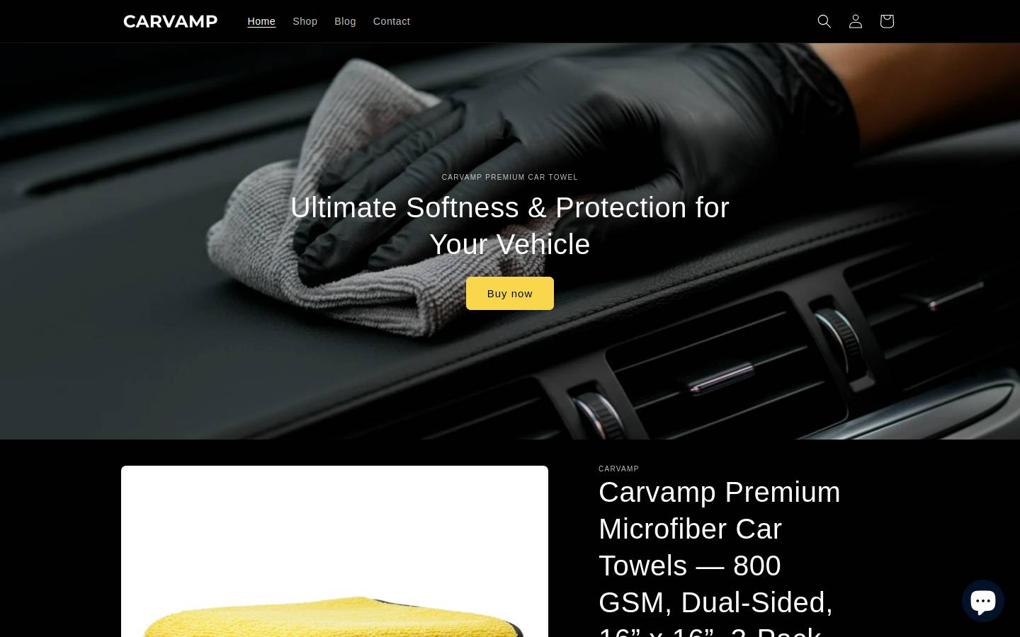 carvamp.com homepage screenshot