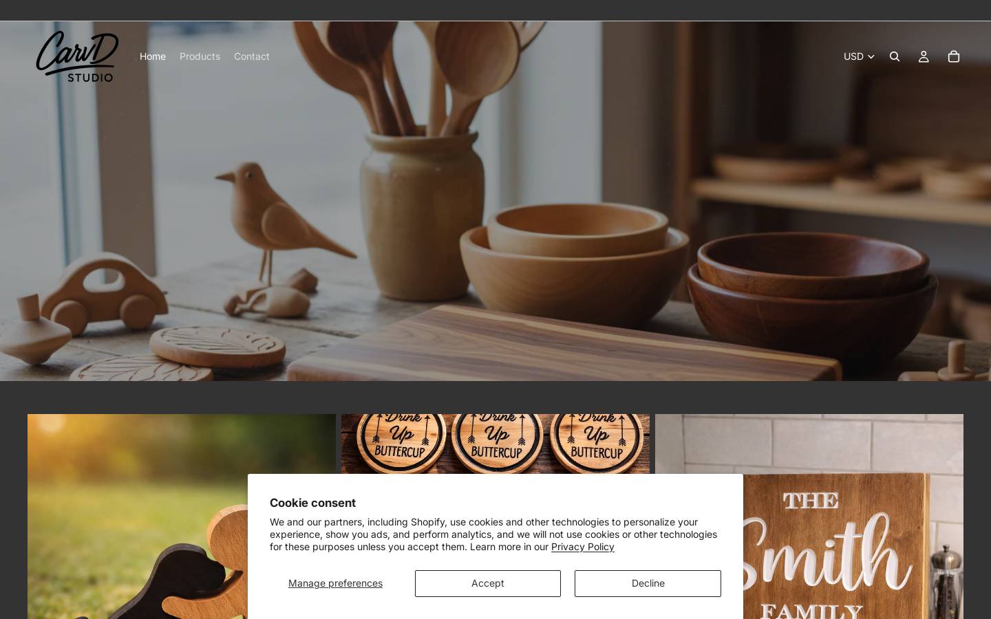 carvdstudio.com homepage screenshot